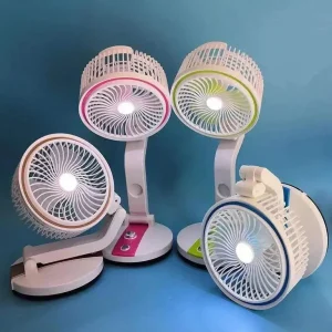 LR Rechargeable Folding Table Fan with Light